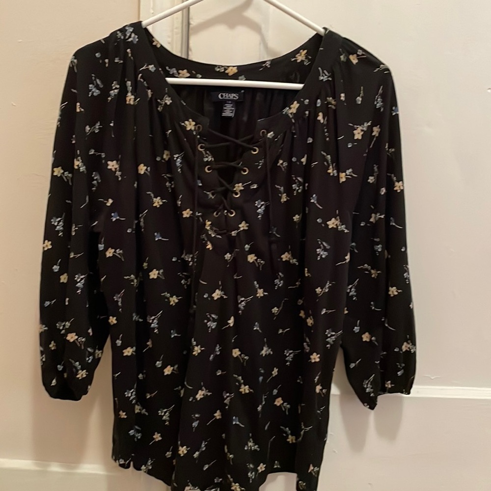 Chaps large 3/4 length shirt